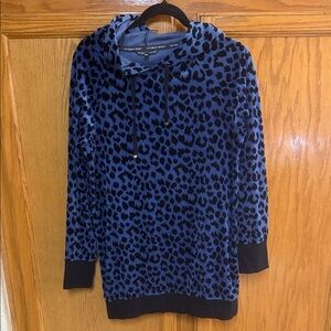Victoria's Secret Blue Leopard Print Hoodie